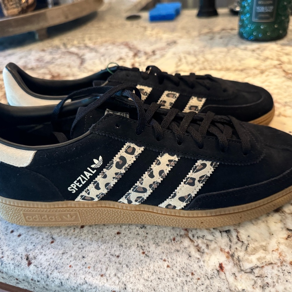 Adidas Spezial Black and Tan Sneakers